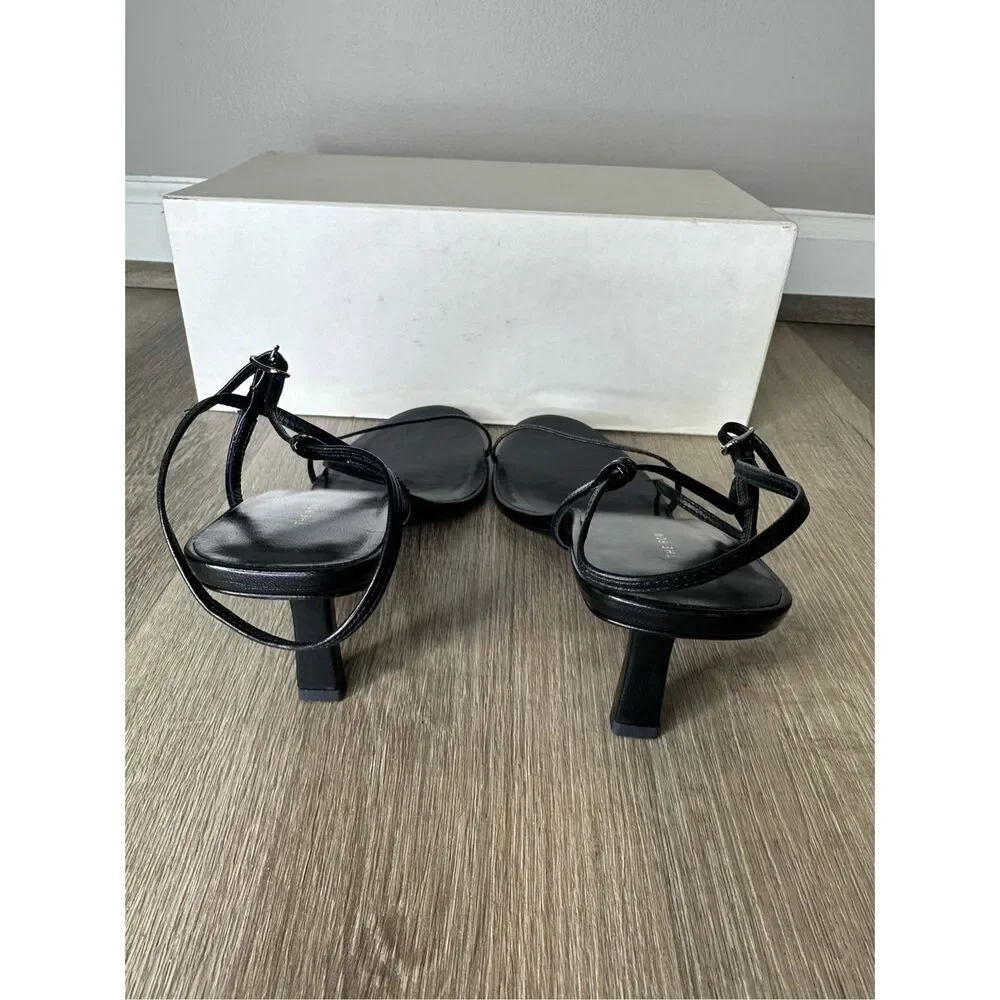 The Row Leather Strappy Heeled Bare Sandals Black Size 36 $890 - Picture 7 of 10